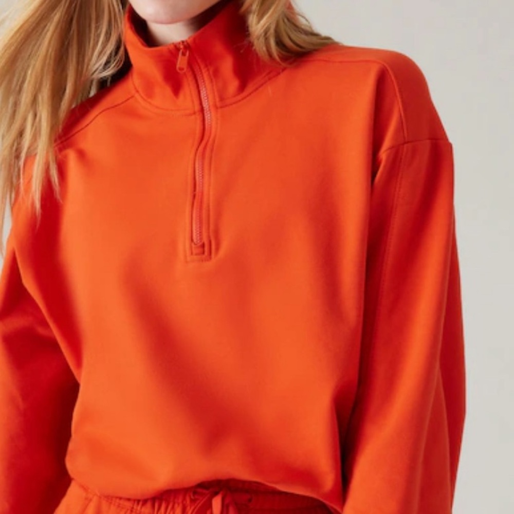 NWOT Athleta Retroterry 1/4 Zip Sweatshirt
